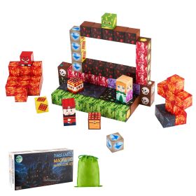 Magnetic Blocks, 100 PCS Dark Castle Set, Magnetic Building Cubes for Kids, STEM Montessori Sensory Toys for Christmas Birthday Gift