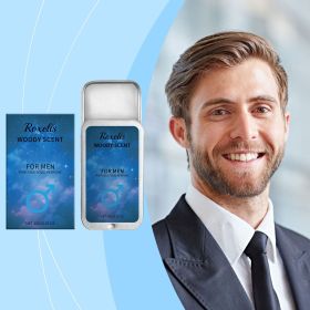 Men's Fresh Solid Perfume Stick Long-lasting Fragrance Portable Deodorant Men's Woody Scent Solid Eau de Parfum