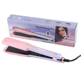 Hair Straightener Curler 3in1 Salon Styling Negative Ceramic Flat Iron Hairstyling Must Provide A Hazardous Materials Shipping Label For Self-pic (Option: Pink)