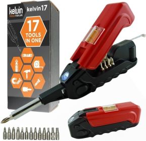 Kelvin 17 - The Everyday Multitool - Black (Color: Red)