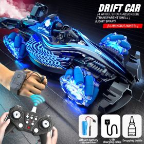 Remote control toy car F1 racing style, with music and light, the tail can be spray. (Color: Blue)